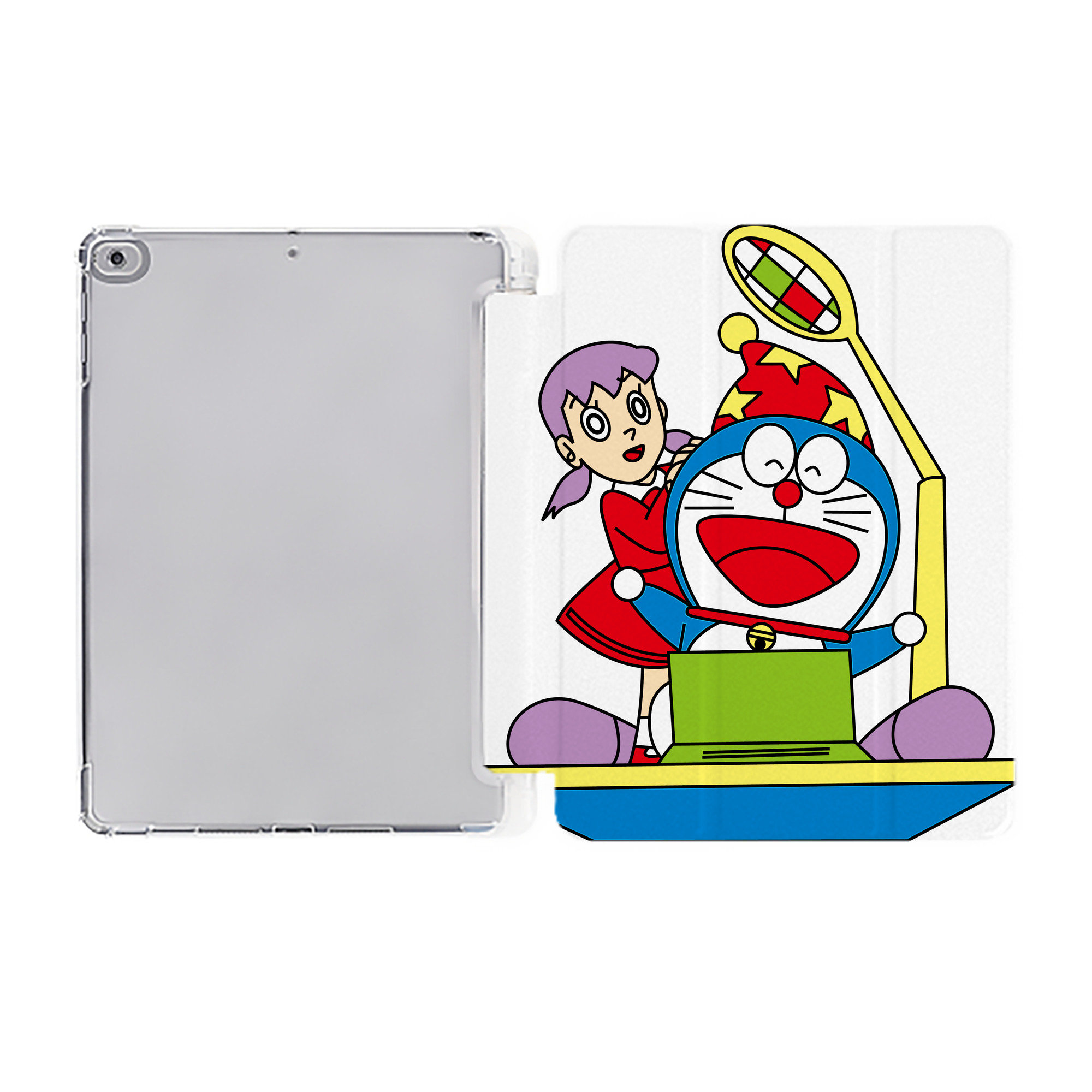 （画像用） ドラえもん みなもと しずか Doraemon Shizuka Minamoto IPad ケース ペン収納付き 三つ折りスタンド PUレザー×シリコン 対応機種9.5/10.5/10.9インチ